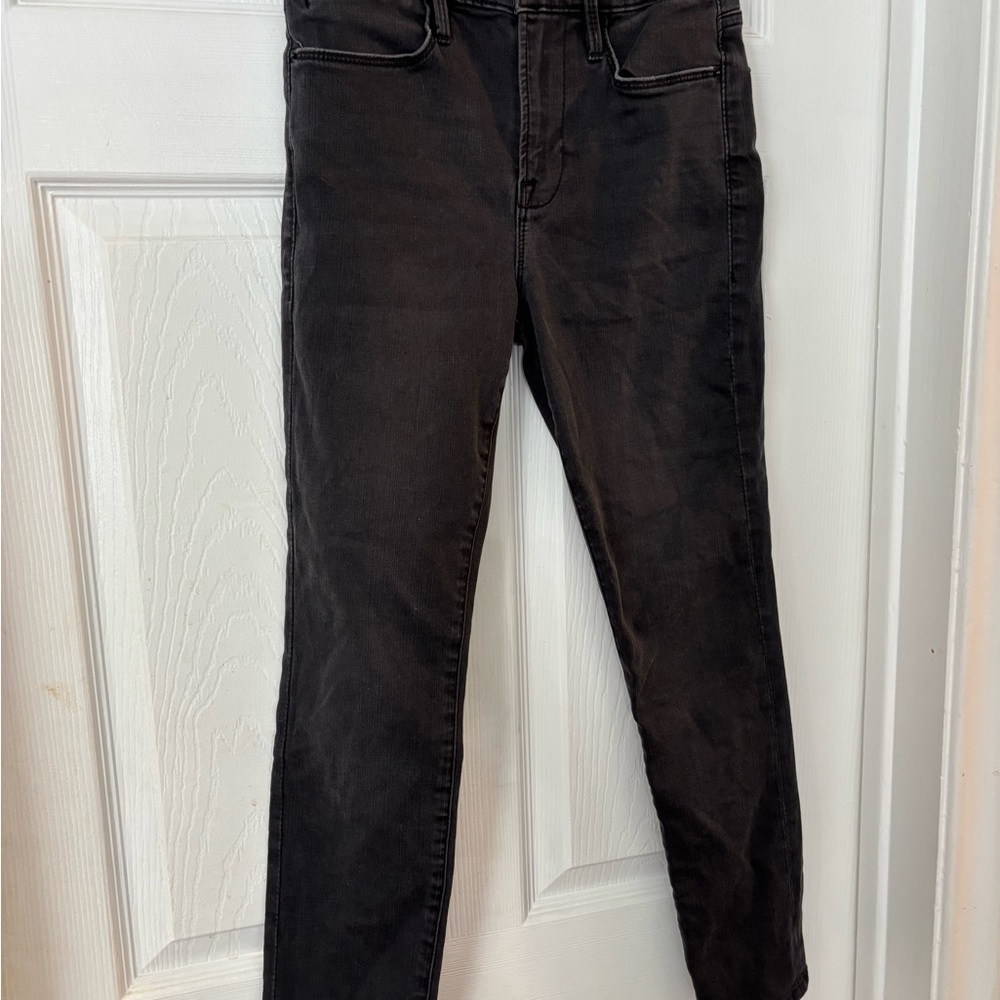 FRAME‎ Le High Skinny Jeans Women's Size 26 Black Stretch Denim High Rise